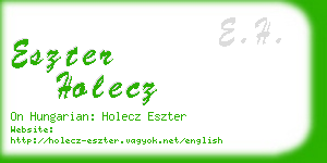eszter holecz business card